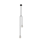 Liang & Eimil Arket Pendant Light – White Frosted Glass Globe/Black Metal