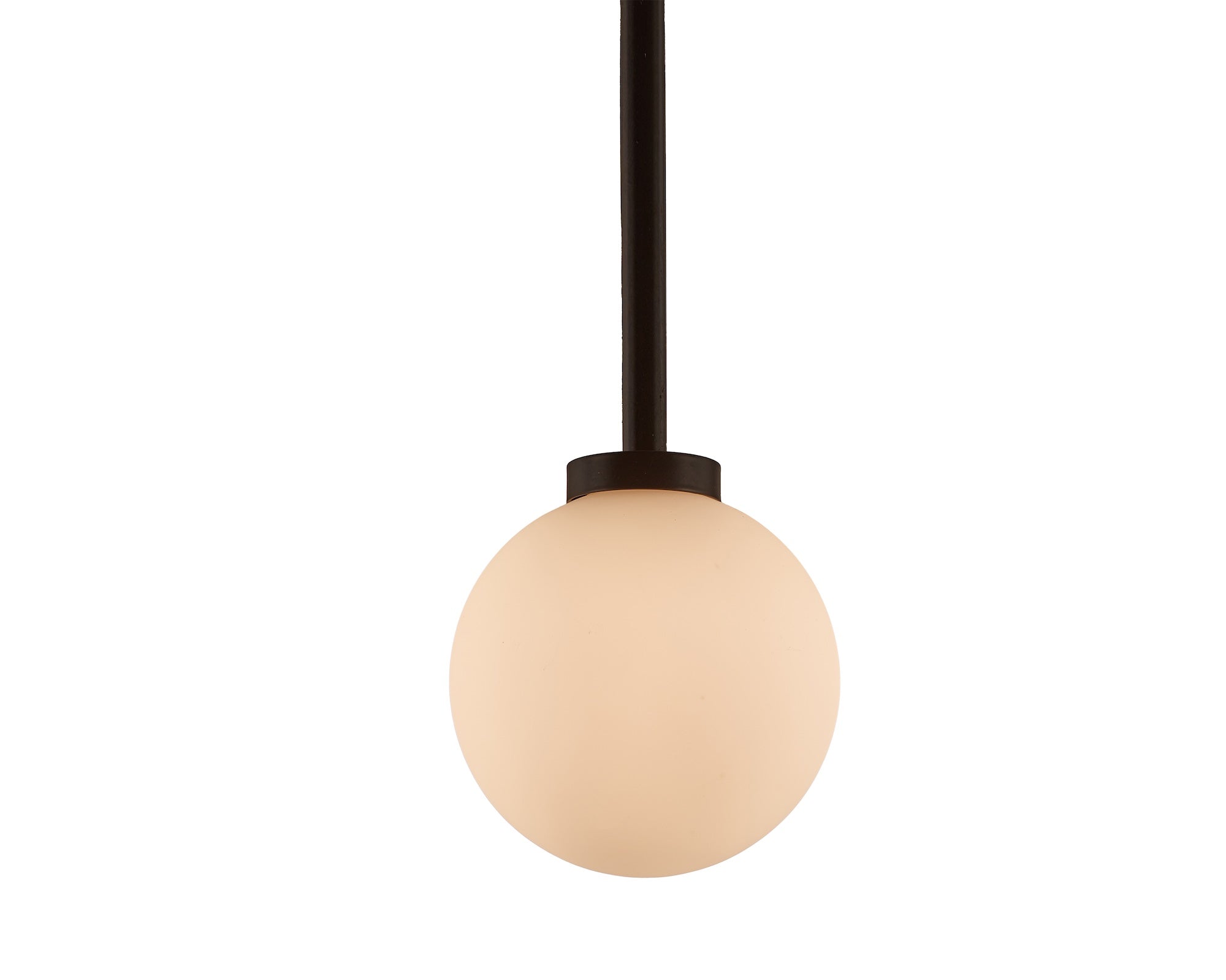 Liang & Eimil Arket Pendant Light – White Frosted Glass Globe/Black Metal