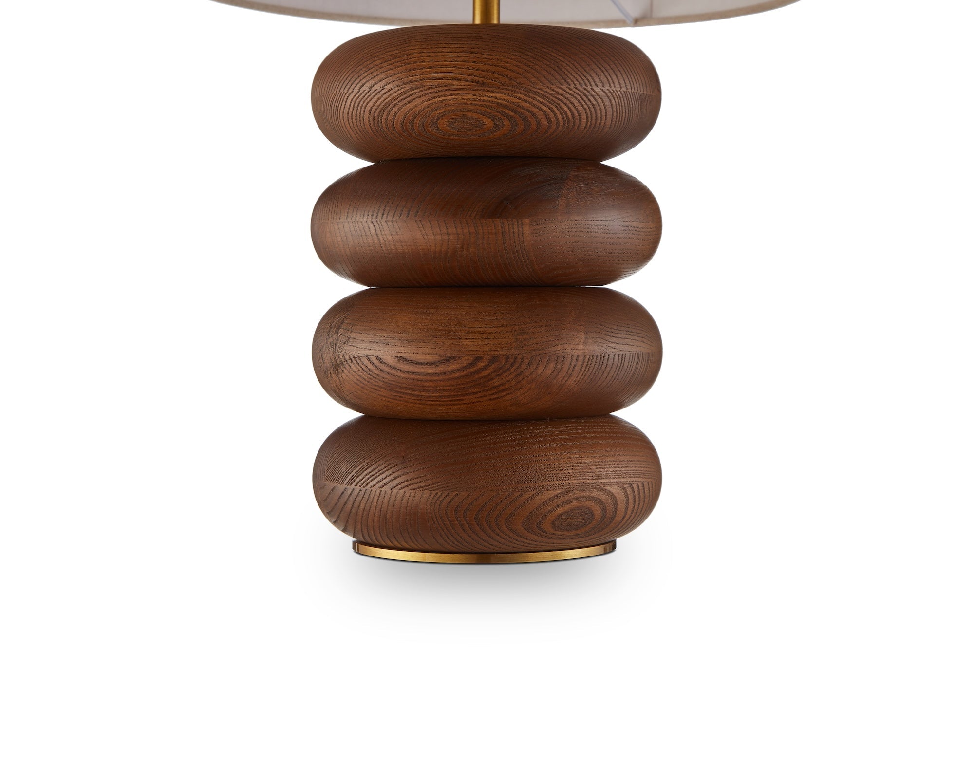 Liang & Eimil Dalt Table Lamp - Mid Brown Oak and Beige Linen Shade