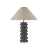 Liang & Eimil Carson Table Lamp – Black Travertine & Antique Bronze