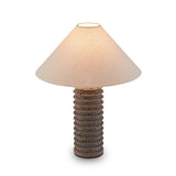 Liang & Eimil Carson Table Lamp – Black Travertine & Antique Bronze