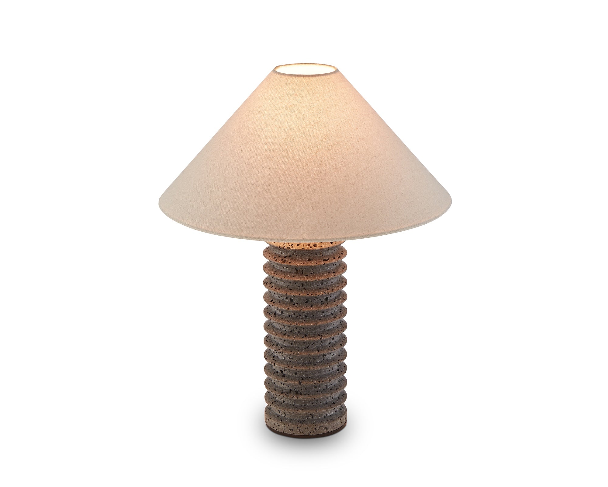 Liang & Eimil Carson Table Lamp – Black Travertine & Antique Bronze