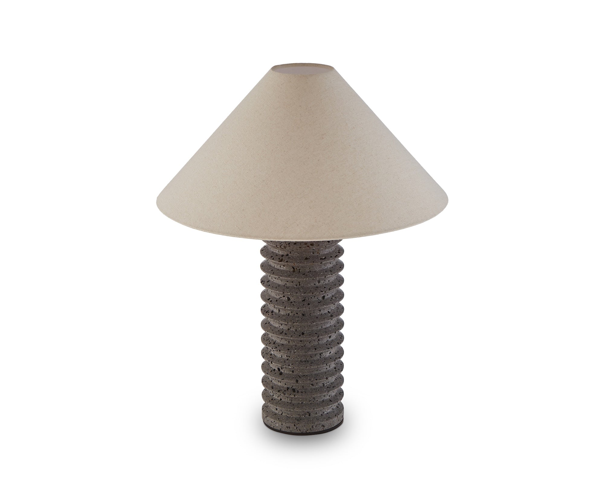 Liang & Eimil Carson Table Lamp – Black Travertine & Antique Bronze