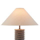 Liang & Eimil Carson Table Lamp – Black Travertine & Antique Bronze