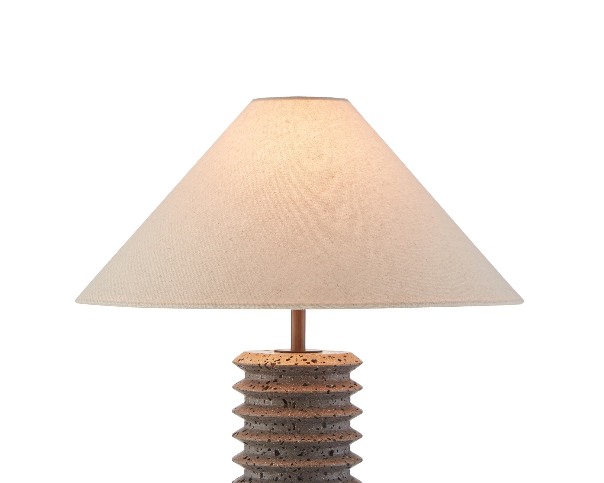 Liang & Eimil Carson Table Lamp – Black Travertine & Antique Bronze