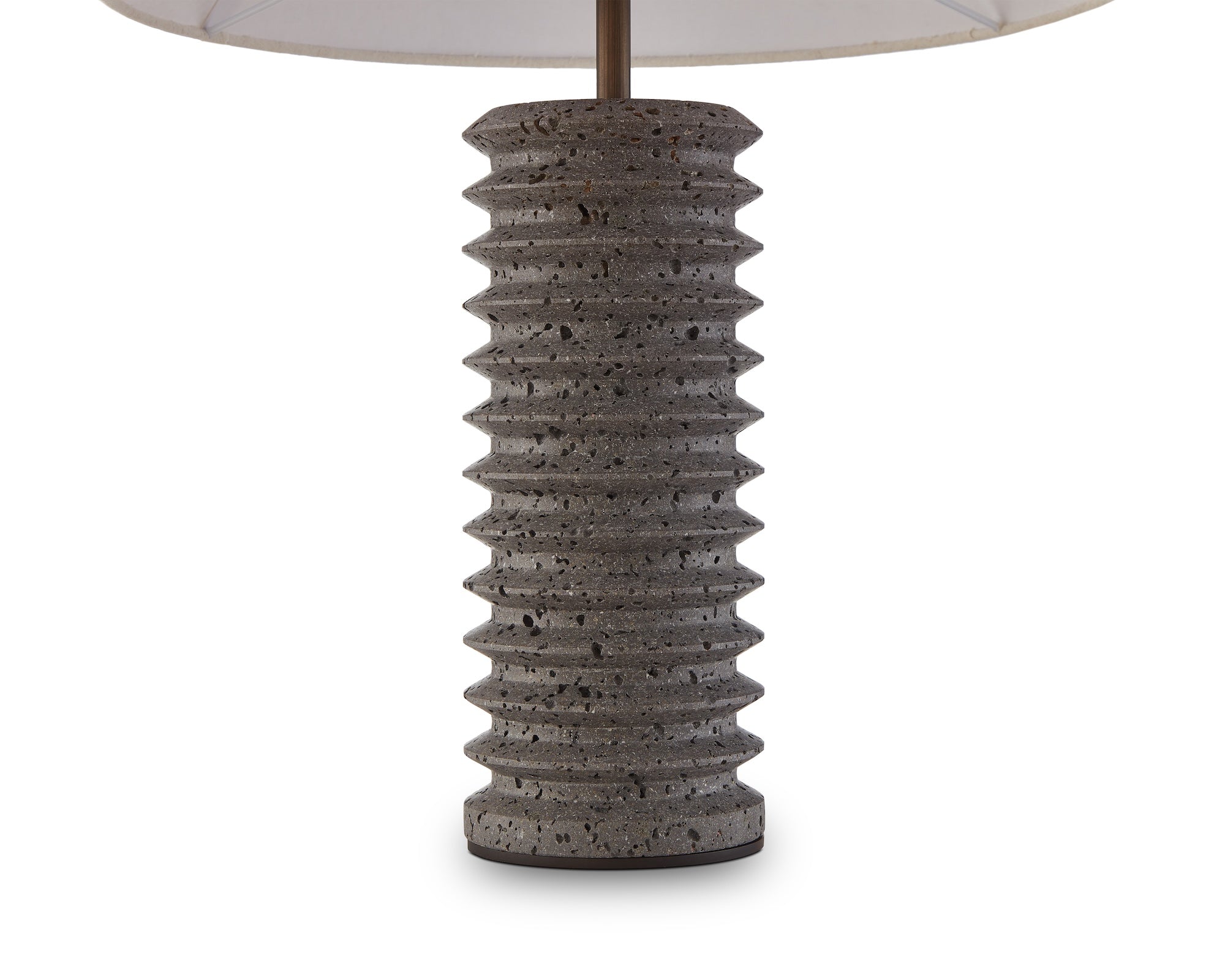 Liang & Eimil Carson Table Lamp – Black Travertine & Antique Bronze