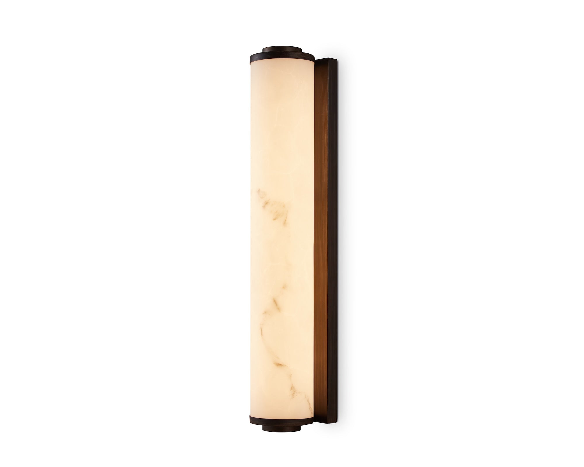 Liang & Eimil Fento IP44 Wall Lamp - Antique Bronze and Alabaster Effect - Large