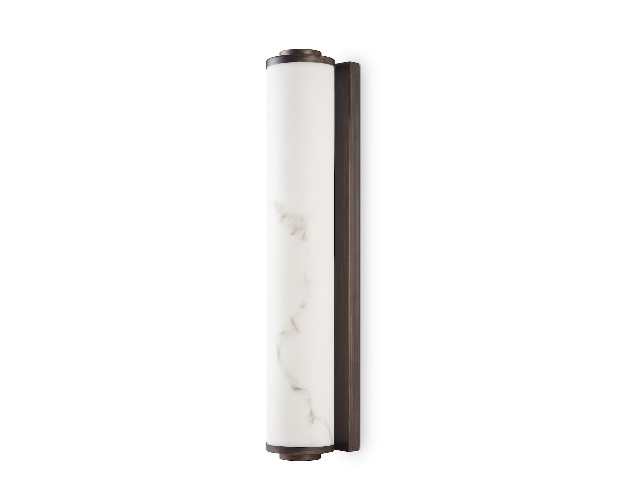 Liang & Eimil Fento IP44 Wall Lamp - Antique Bronze and Alabaster Effect - Large