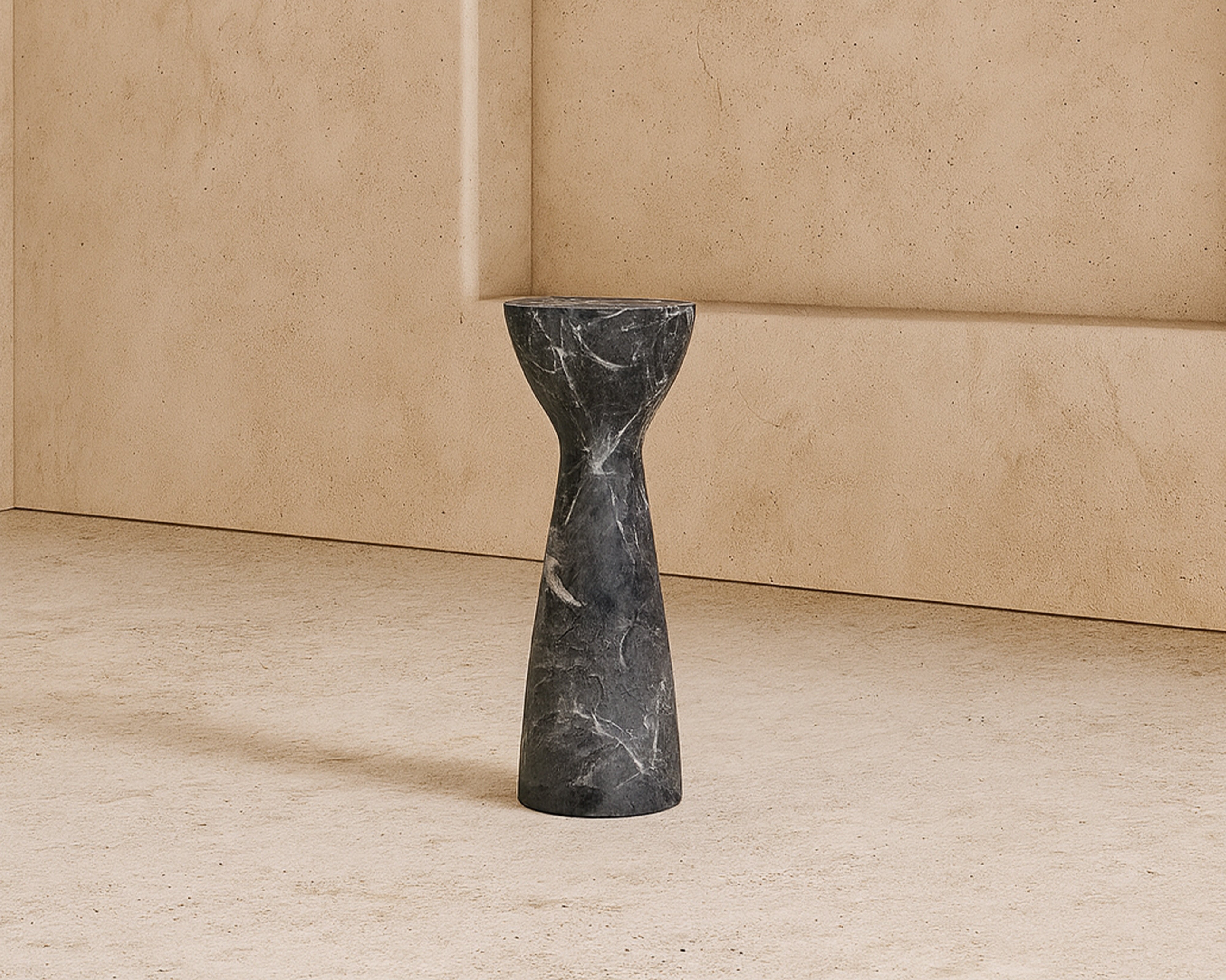 Liang & Eimil Akali Side Table – Marquina Black Marble Effect – Small