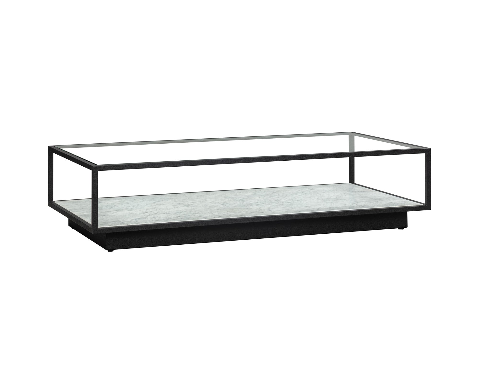 Liang & Eimil Belmon Coffee Table – Carrara Marble and Black Textured Metal