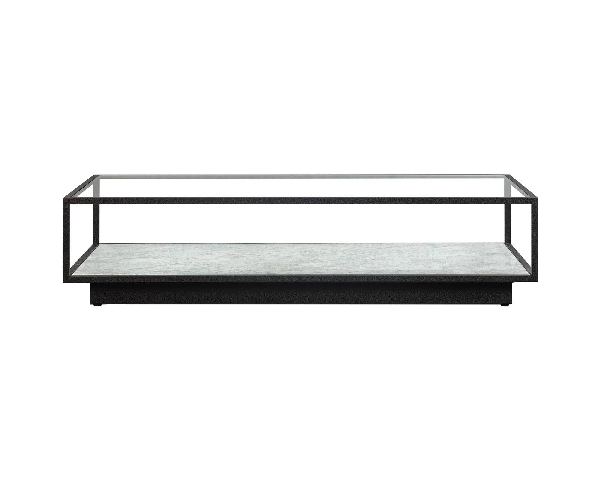 Liang & Eimil Belmon Coffee Table – Carrara Marble and Black Textured Metal