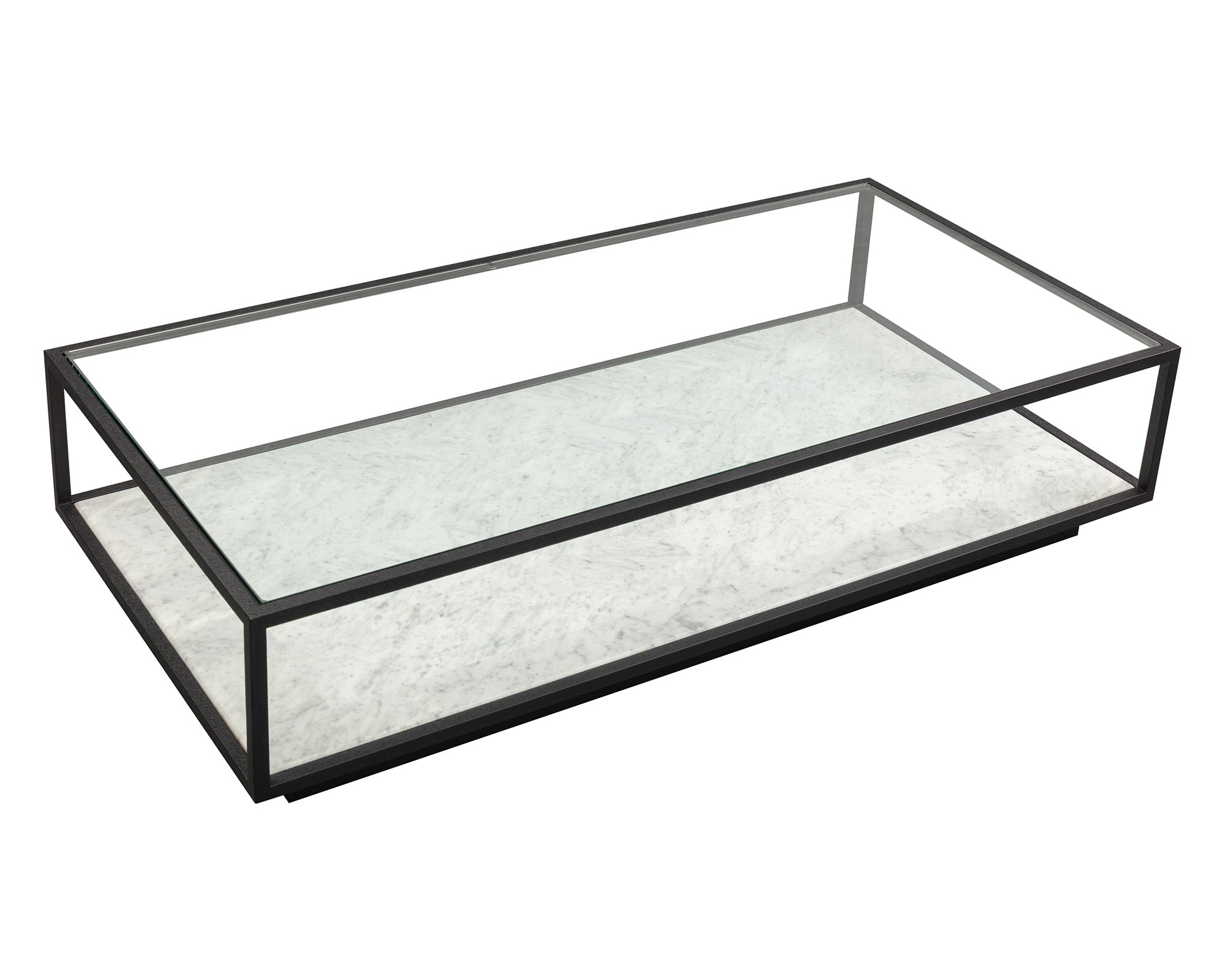 Liang & Eimil Belmon Coffee Table – Carrara Marble and Black Textured Metal