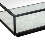 Liang & Eimil Belmon Coffee Table – Carrara Marble and Black Textured Metal