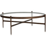 Liang & Eimil Soho Coffee Table – Antique Brass and Clear Glass