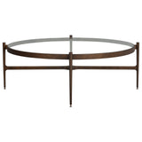 Liang & Eimil Soho Coffee Table – Antique Brass and Clear Glass