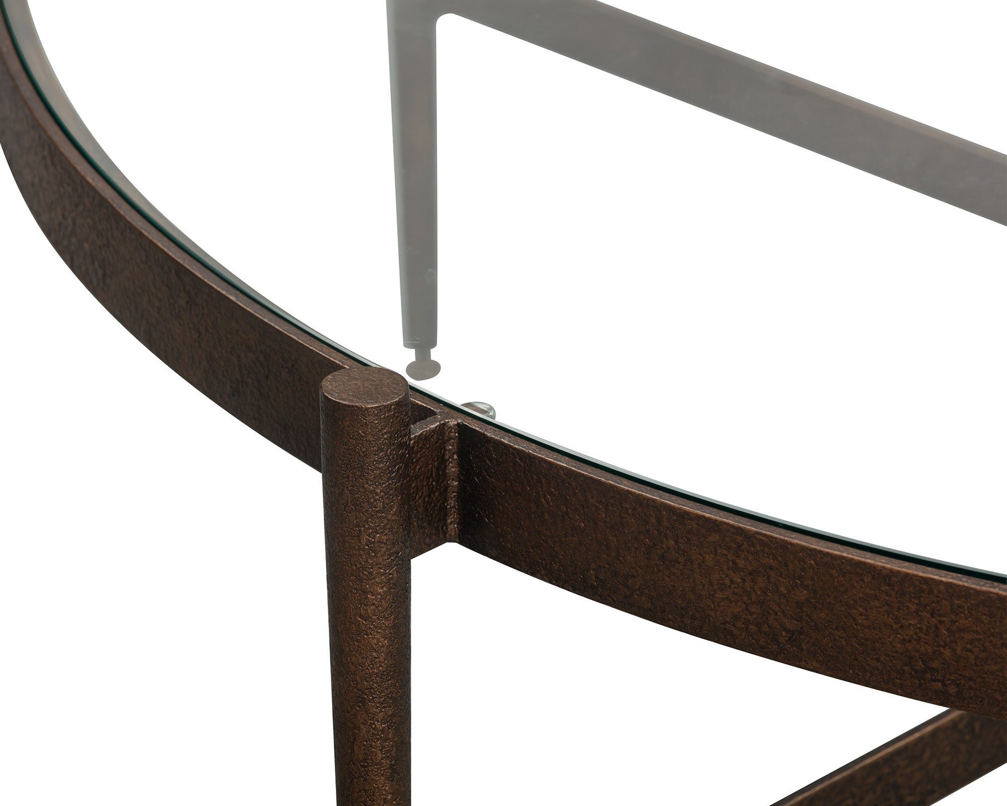 Liang & Eimil Soho Coffee Table – Antique Brass and Clear Glass