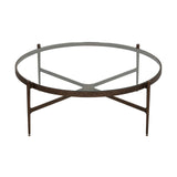 Liang & Eimil Soho Coffee Table – Antique Brass and Clear Glass