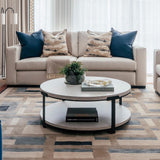 Liang & Eimil Alcana Coffee Table – Cloud Stained Oak and Black Textured Metal