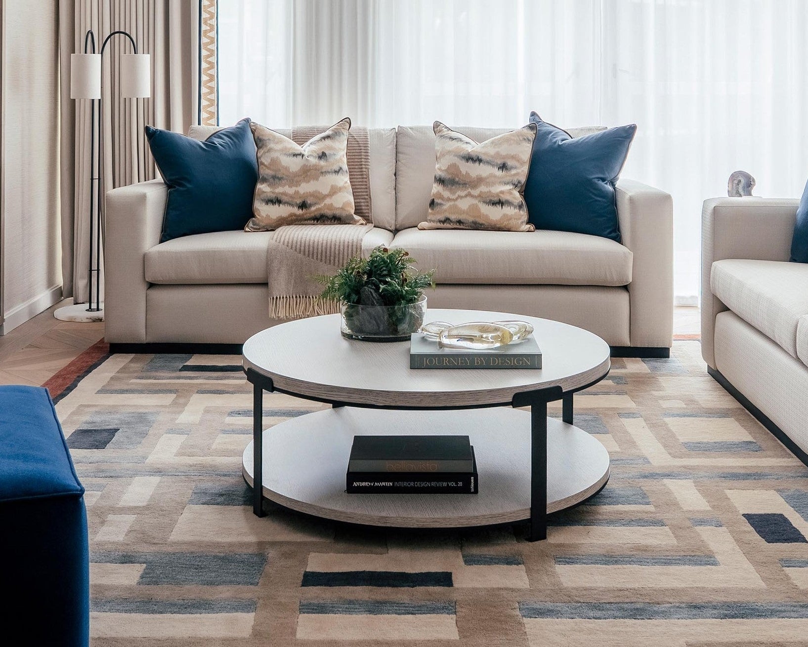 Liang & Eimil Alcana Coffee Table – Cloud Stained Oak and Black Textured Metal