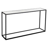 Liang & Eimil Noto Console Table – Carrara Marble and Black Textured Metal