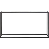 Liang & Eimil Noto Console Table – Carrara Marble and Black Textured Metal