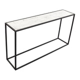 Liang & Eimil Noto Console Table – Carrara Marble and Black Textured Metal