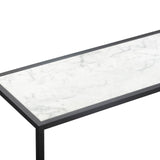 Liang & Eimil Noto Console Table – Carrara Marble and Black Textured Metal