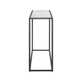 Liang & Eimil Noto Console Table – Carrara Marble and Black Textured Metal