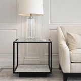 Liang & Eimil Belmon Side Table – Carrara Marble and Black Textured Metal