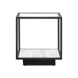 Liang & Eimil Belmon Side Table – Carrara Marble and Black Textured Metal