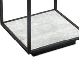 Liang & Eimil Belmon Side Table – Carrara Marble and Black Textured Metal