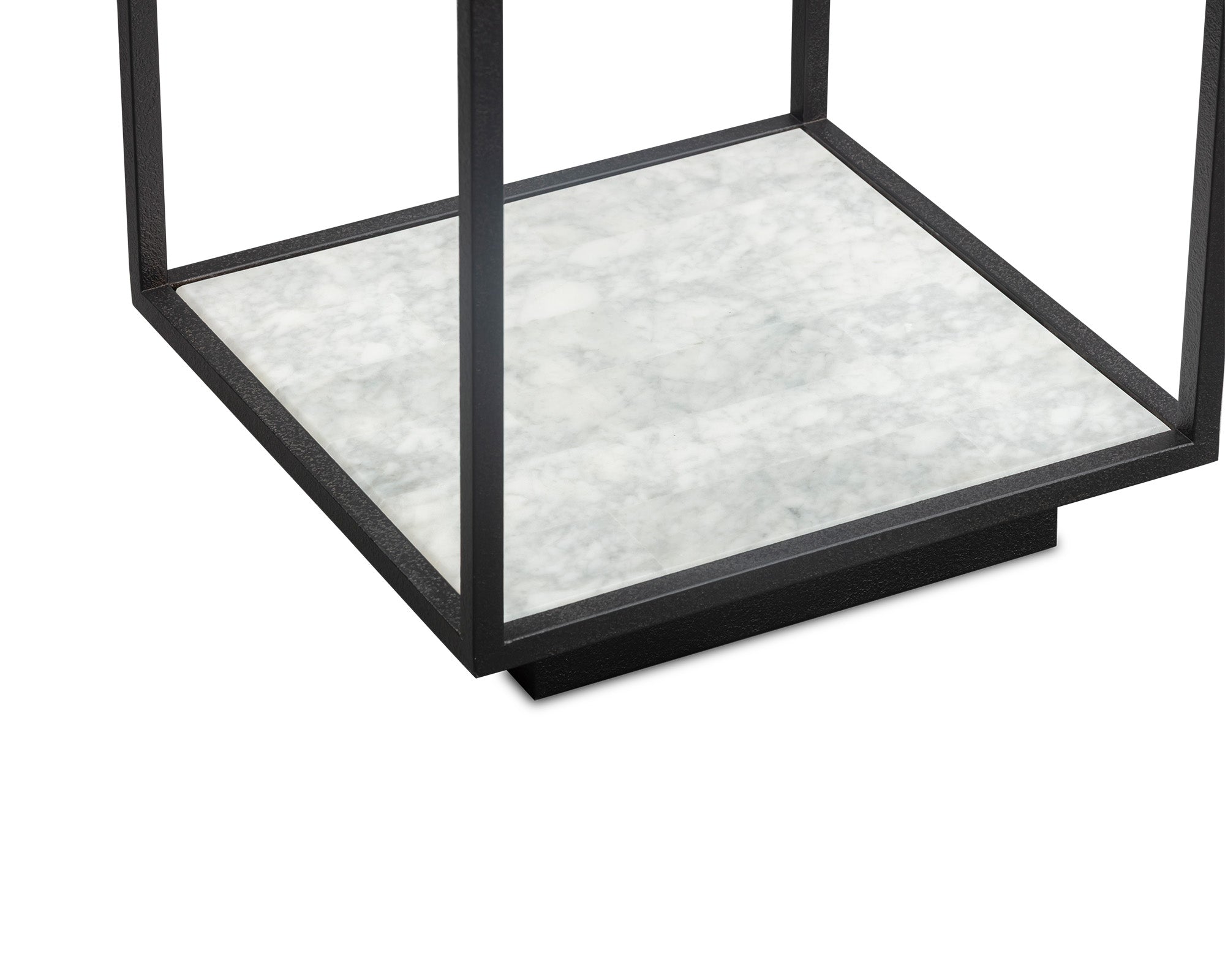 Liang & Eimil Belmon Side Table – Carrara Marble and Black Textured Metal