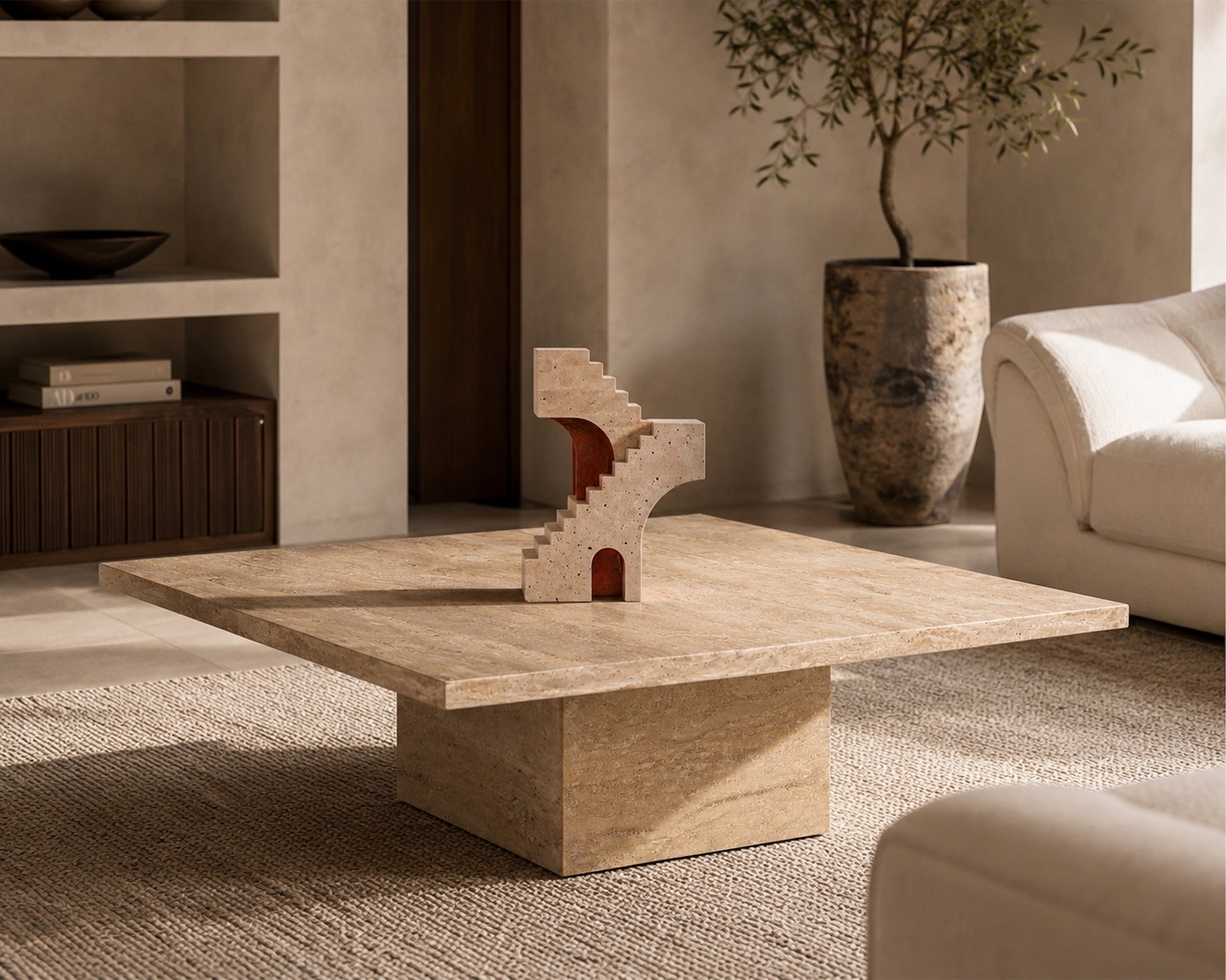 Liang & Eimil Onetti Coffee Table – Beige Travertine