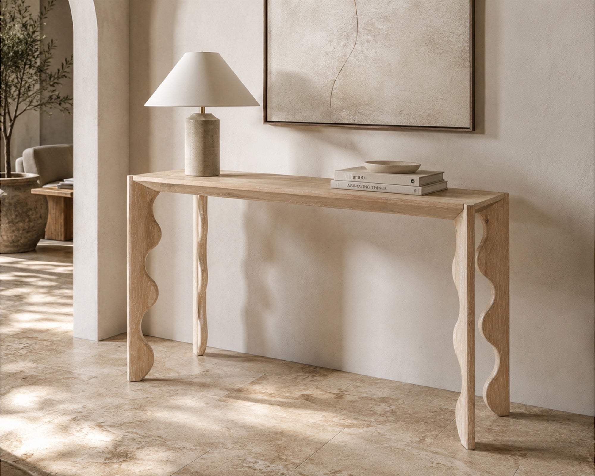 Liang & Eimil Oltok Console Table – Brushed Natural American White Oak