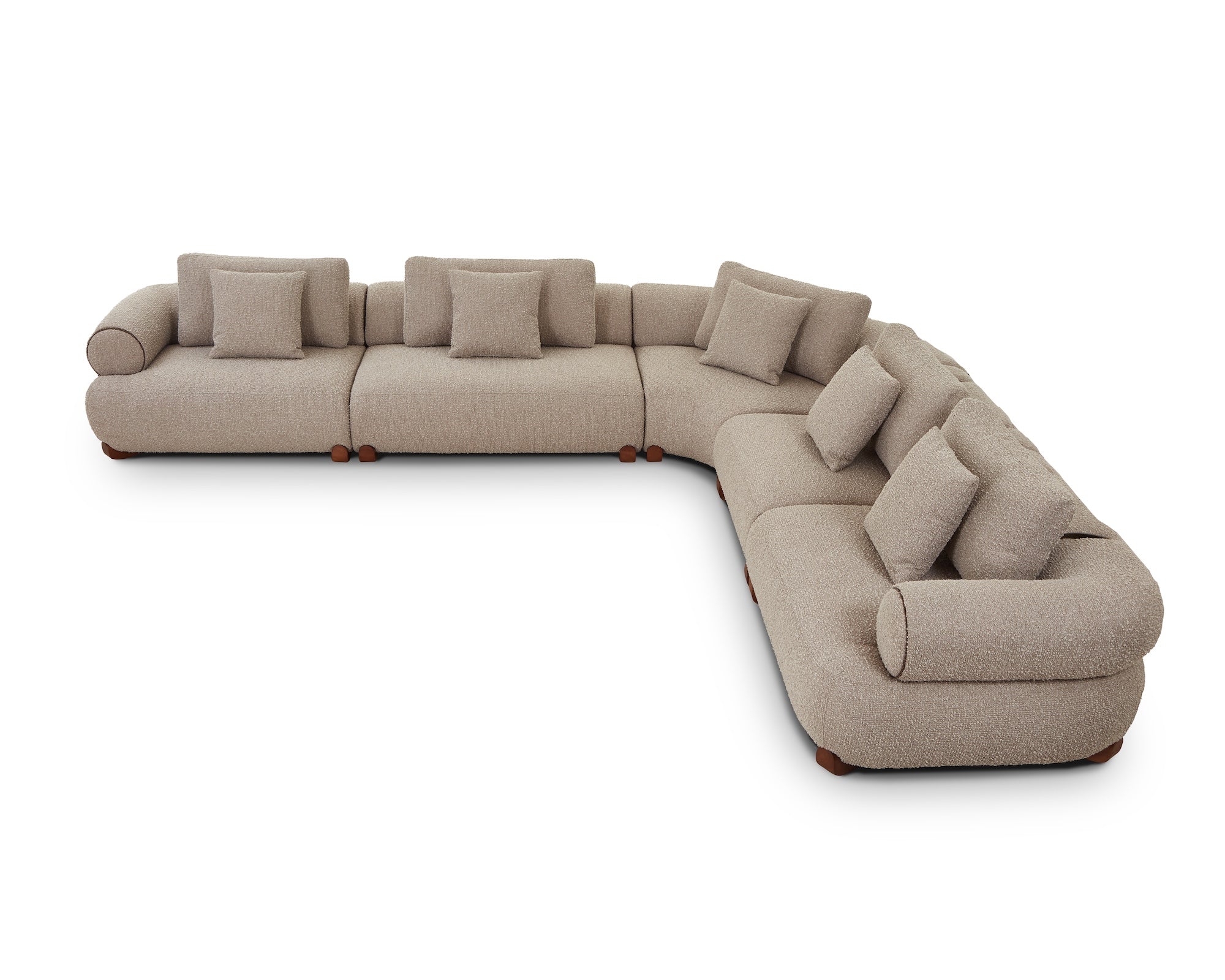 Liang & Eimil Cotto Modular Sofa – Middle One Seater Module – Amalfy Taupe Chenille