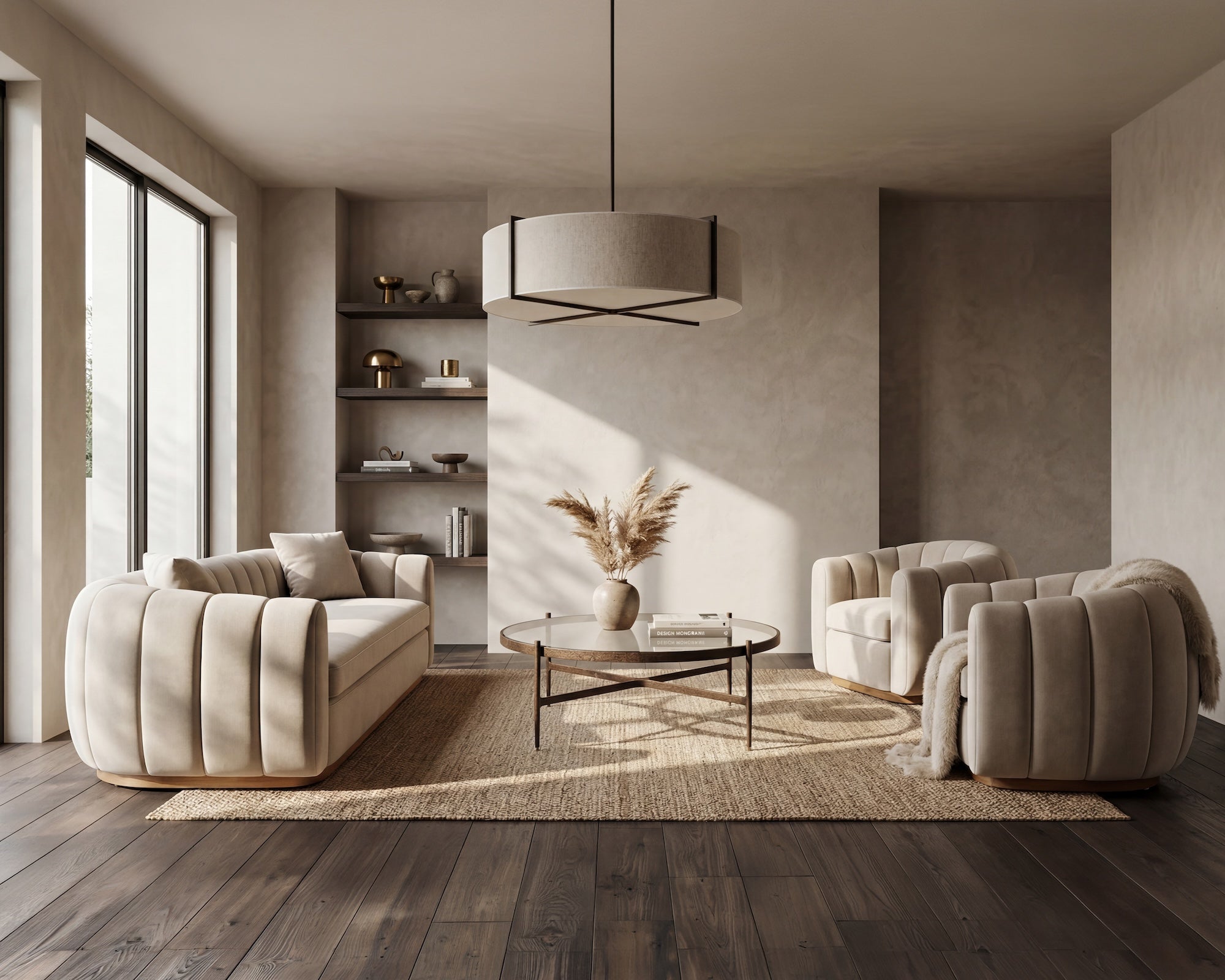 Liang & Eimil Arles 3 Seater Sofa – Melbourne Stone Velvet