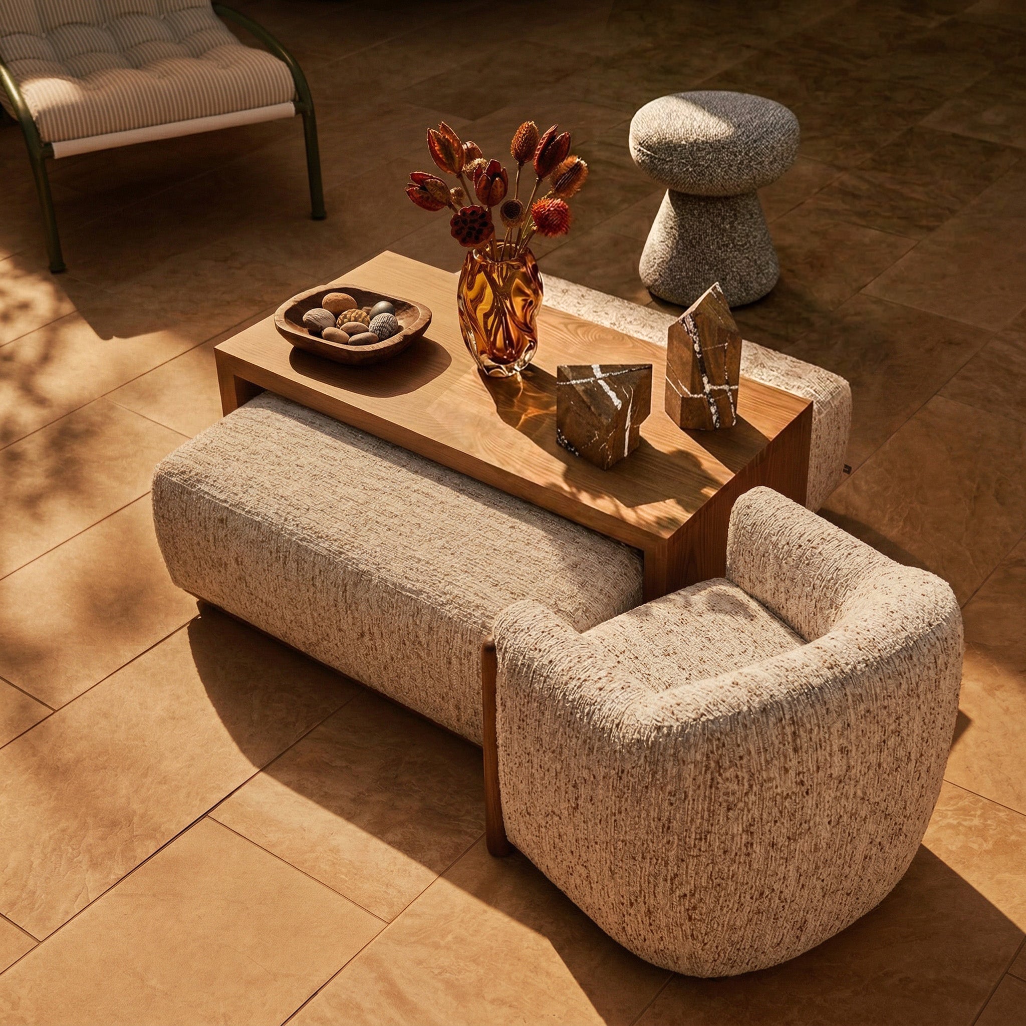 Liang & Eimil Nema Occasional Chair – Norfolk Wheat & Mid Brown