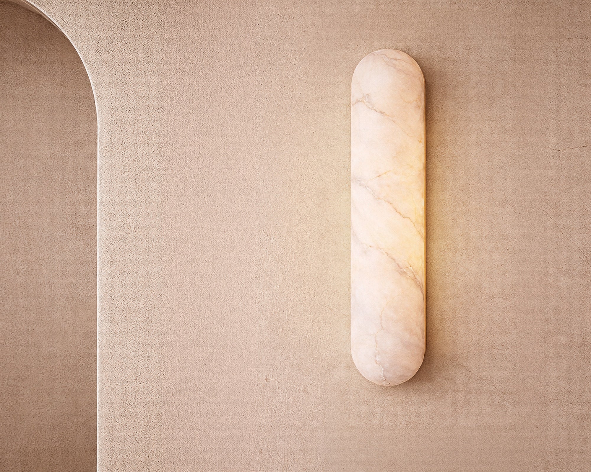 Liang & Eimil Alura IP44 Wall Light - Alabaster and Brushed Brass