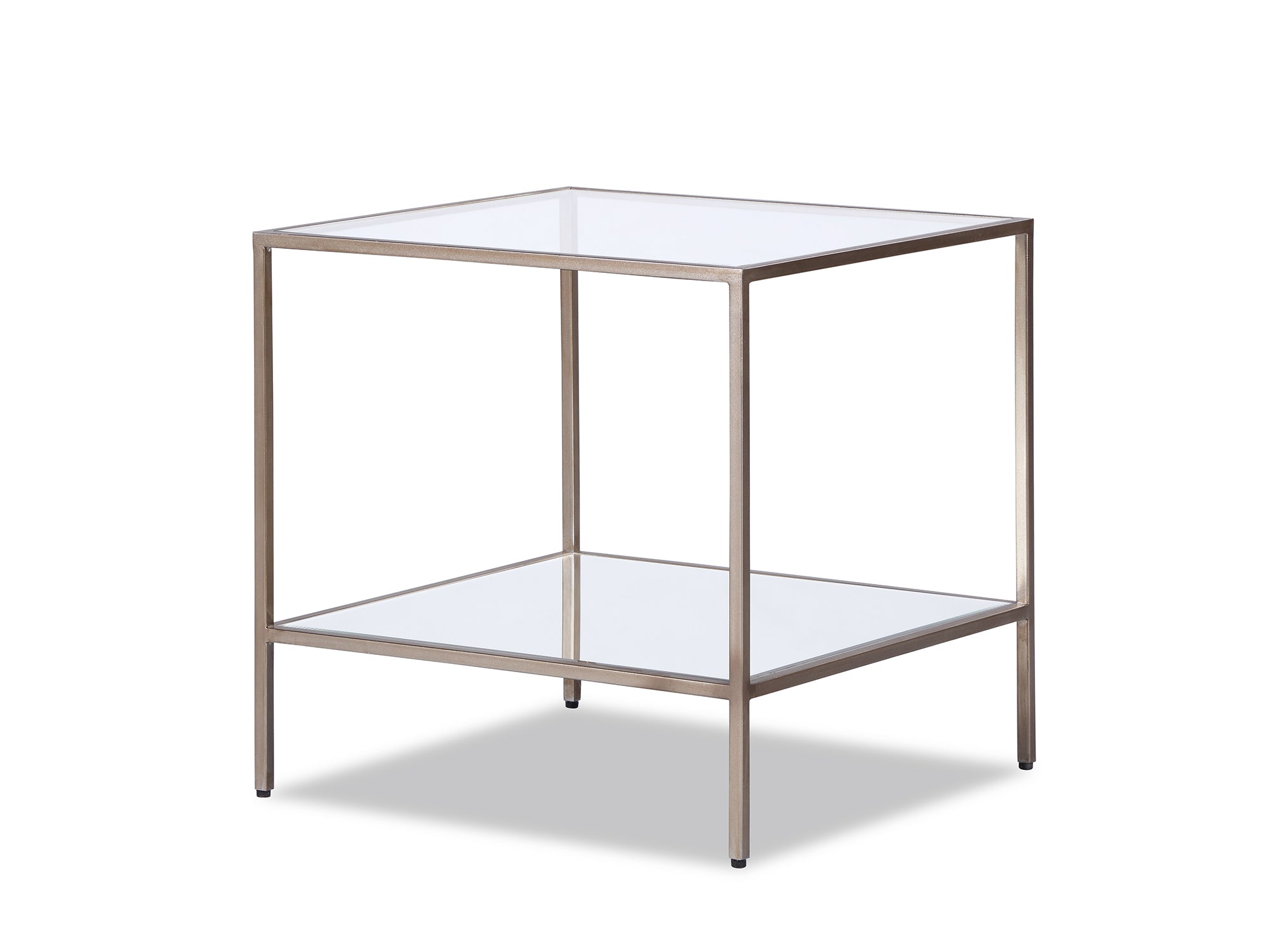 Oliver Side Table  -  Antique Silver