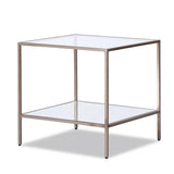 Oliver Side Table  -  Antique Silver
