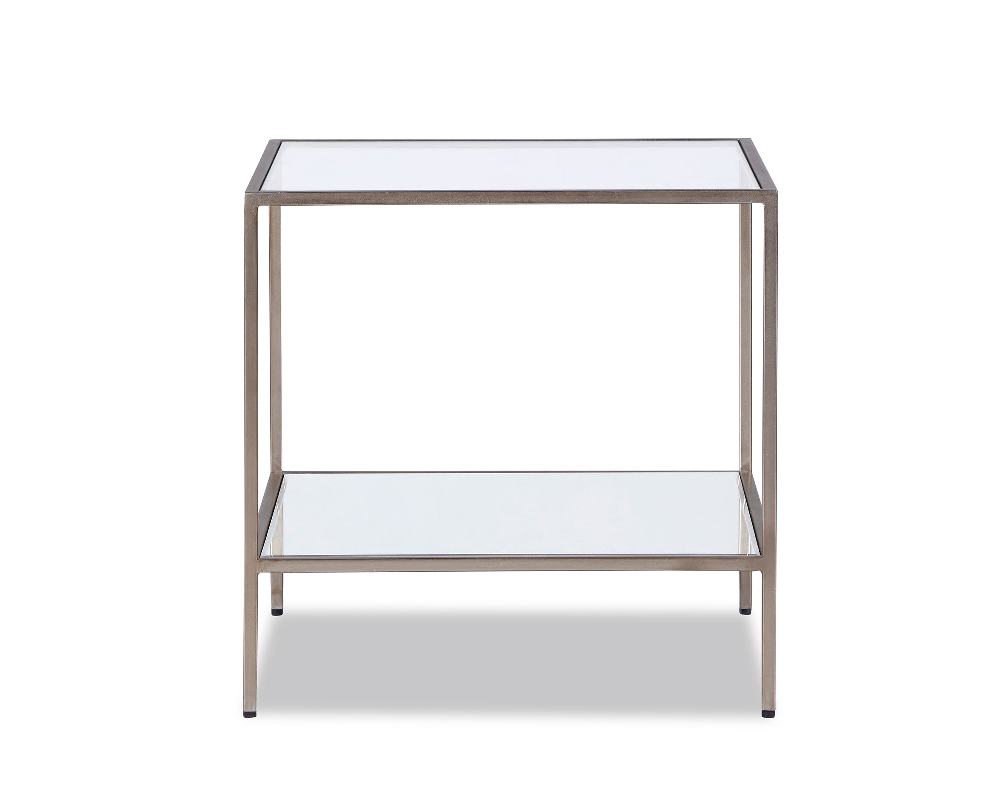 Oliver Side Table  -  Antique Silver