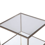 Oliver Side Table  -  Antique Silver