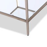 Oliver Side Table  -  Antique Silver