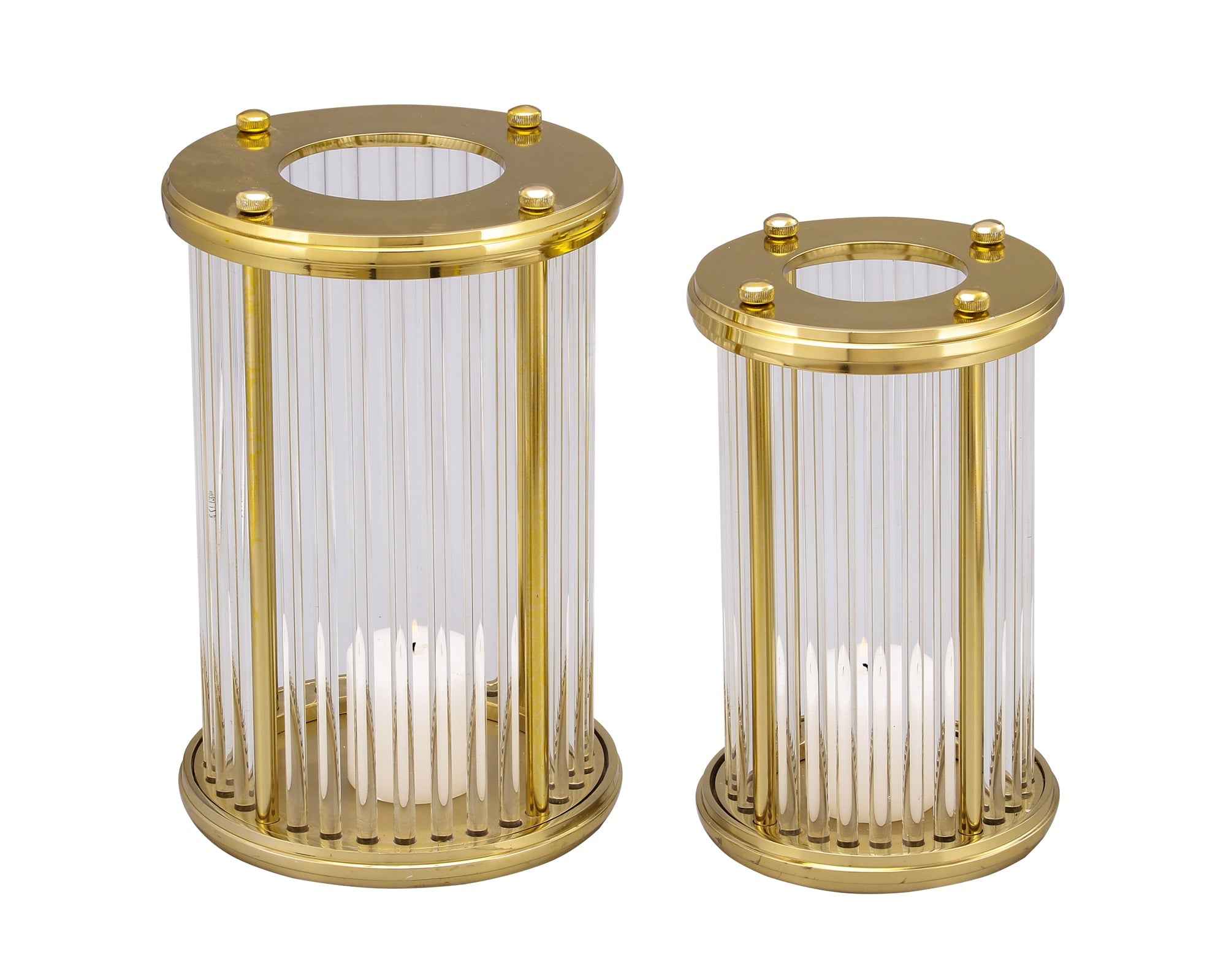 Bethany Hurricane Candle Holder - Gold Large