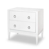 Verona Bedside Table - Solid Wood, White High Gloss