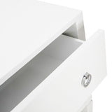 Verona Bedside Table - Solid Wood, White High Gloss