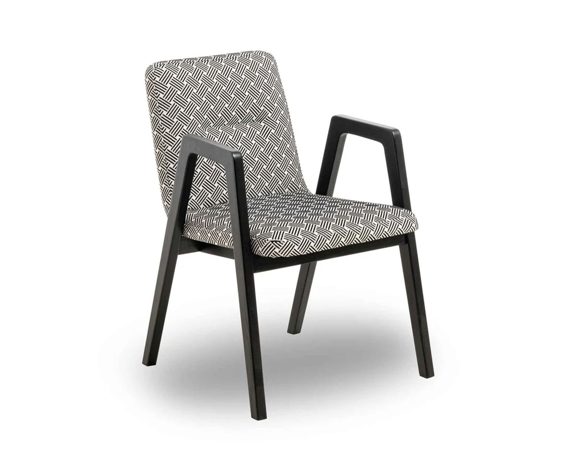 Liang & Eimil Benson Dining Chair with Spike Black Fabric Upholstery