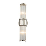 Preston Wall Light - Polished Nickel Finish, Glass