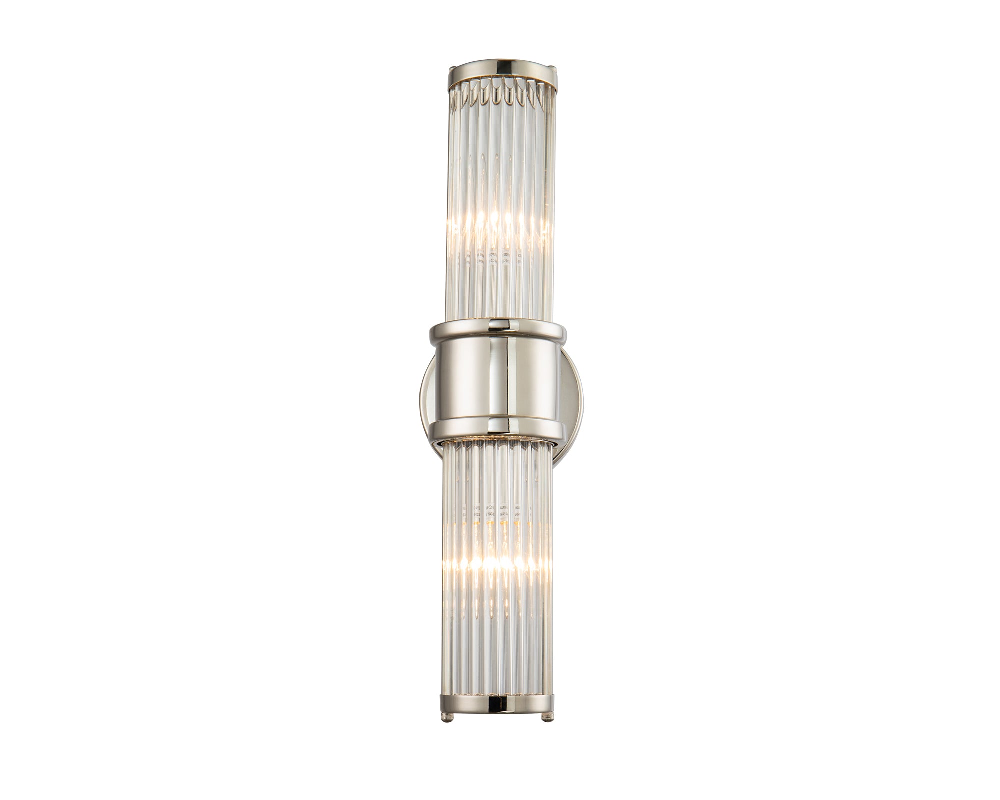 Preston Wall Light - Polished Nickel Finish, Glass