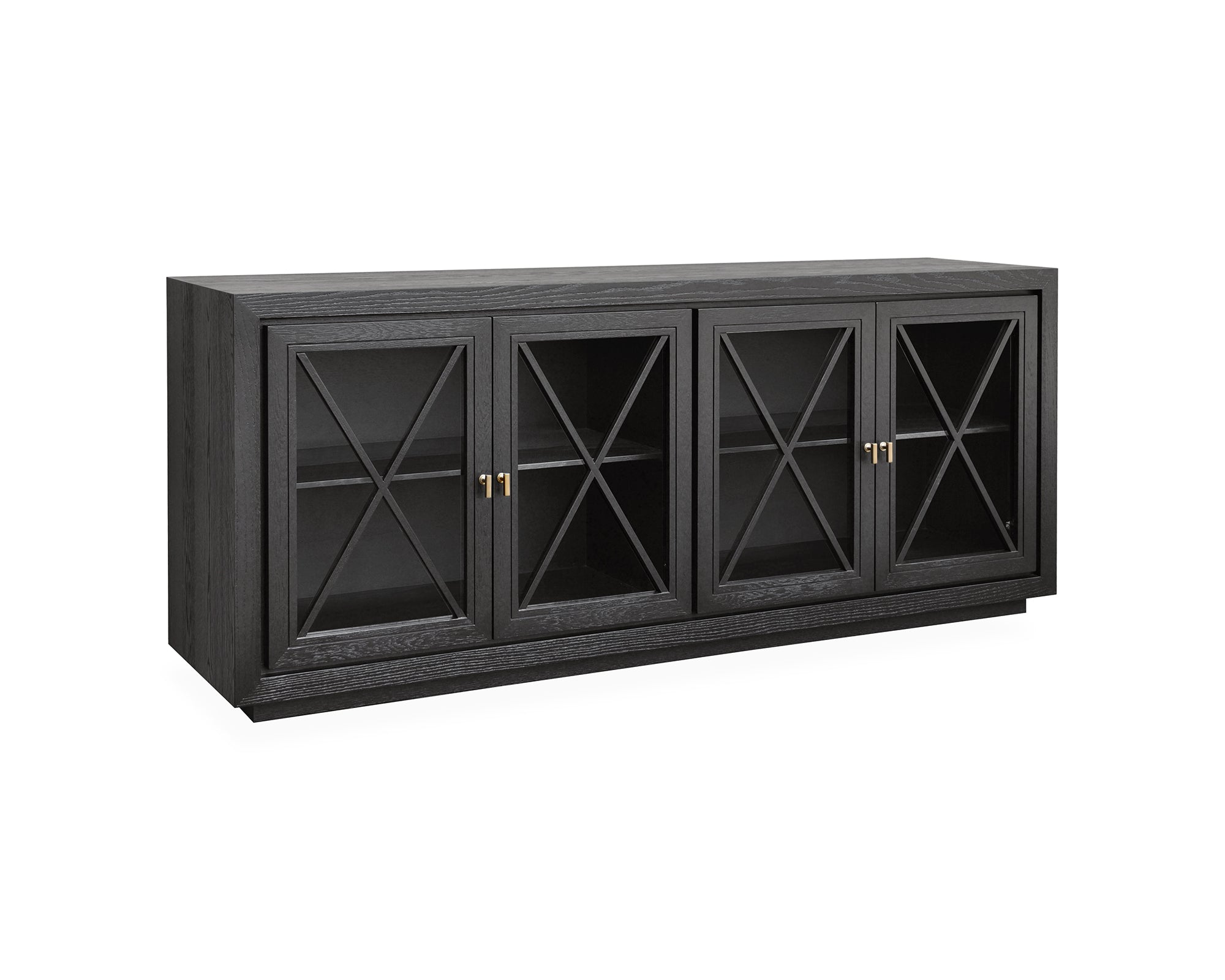 York Sideboard - Oak Veneer and Glass